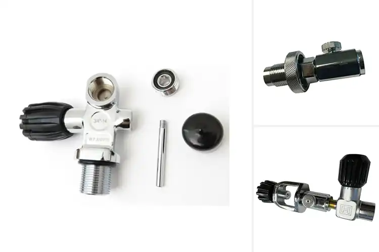 Detailed view of best brass chrome plated diving valves