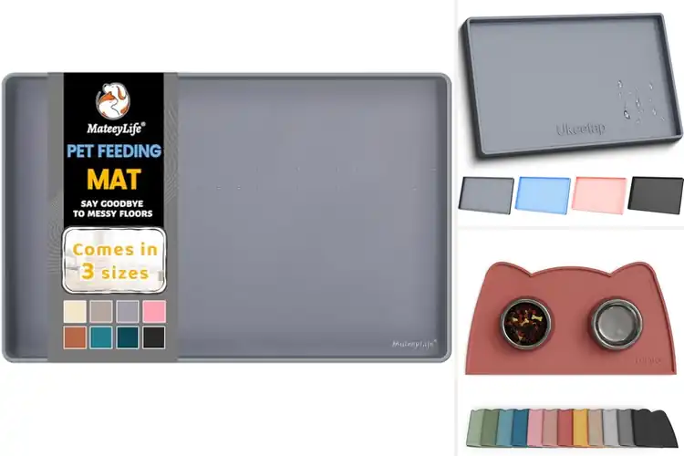 Detailed view of Best Cat Food Mats to Keep Your Home Clean & Mess-Free