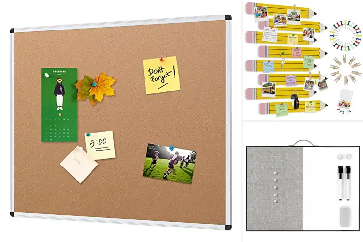 Detailed view of best dual-surface bulletin boards for classrooms