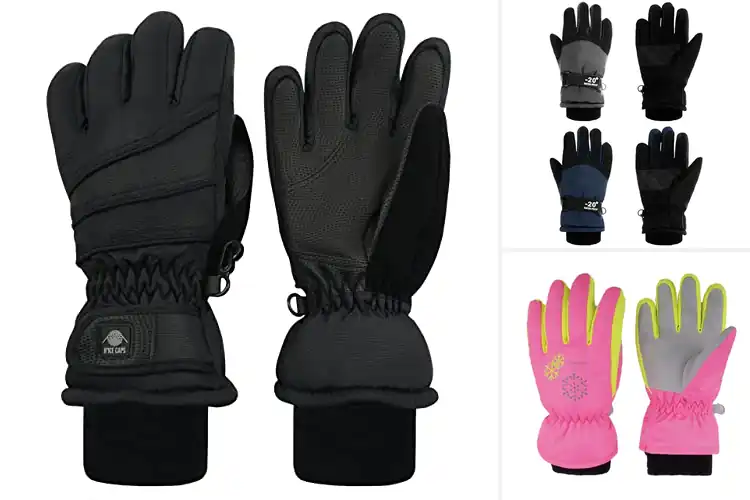 Detailed view of Best Kids Snow Gloves