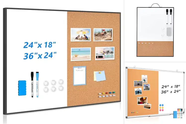Detailed view of best magnetic corkboard sets for homes